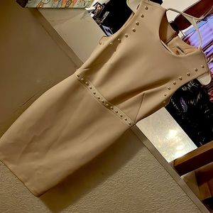 Baby Pink Calvin Klein Sheath Dress w/ Pearl Accents Size 2